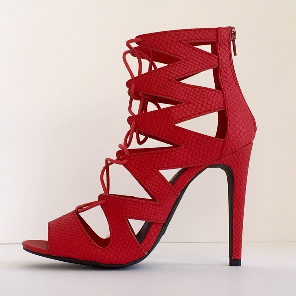 SHAUNNA RED - sandal heels -  PAPER FOX